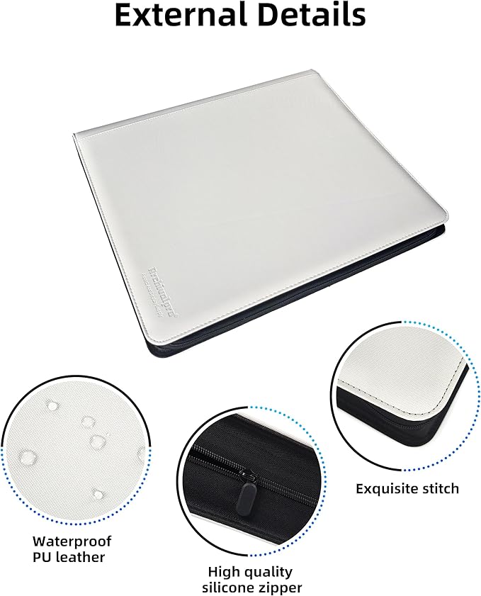 20 Pockets Premium Card Binder 1280 Cards Trading Card Binders Side Load Card - Image 4