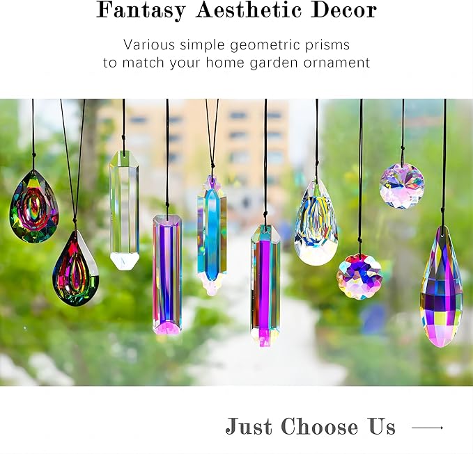 HDCRYSTALGIFTS 2pcs 120mm/5'' Large Crystal Prisms Suncatcher - Image 5