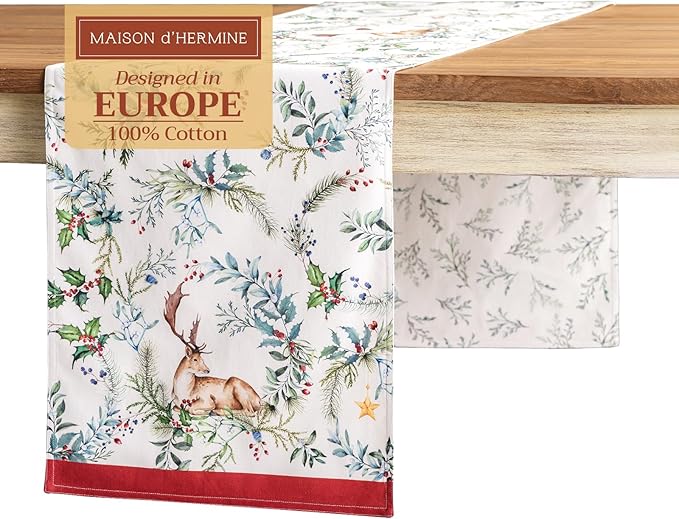 Maison d' Hermine Table Runner 100% Cotton Double Layer Table Runners 108 by MaisondHermine