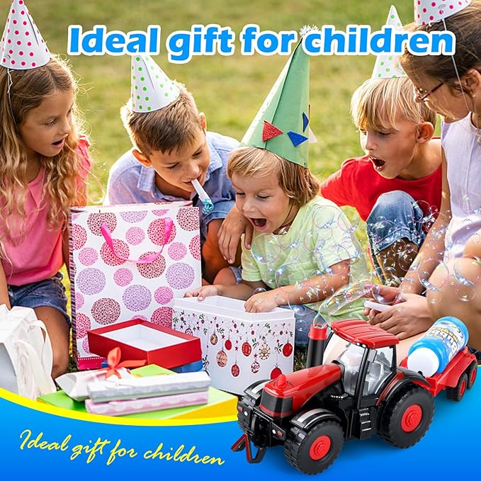 Tractor Bubble Machine for Kids 3 4 5 6 Years Old Boys: 2 in 1 Farm Tractor Toy - Image 7