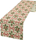Christmas Table Runner, Xmas Holiday Bowknot Decor Table Cloth Kitchen Dining by Unknown