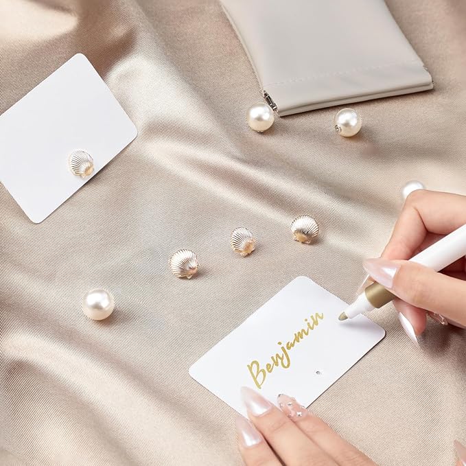 UNIQOOO 12Pcs Decorative Gold Shell Place Card Holders Bulk, Scallop Name Card - Image 8