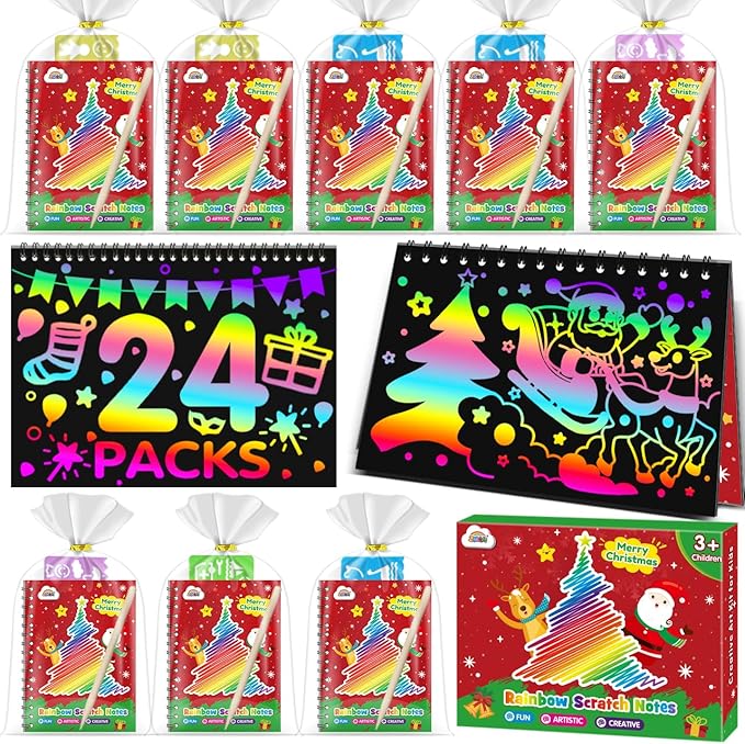 ZMLM Rainbow Scratch Party Favors Kids: Birthday Gifts Toy Bulk Scratch Art by ZMLM
