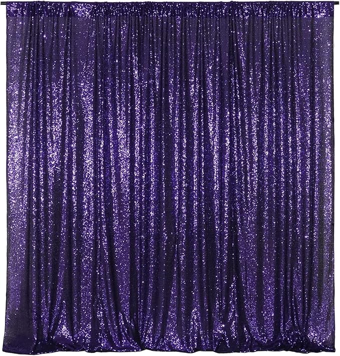 Poise3EHome 3Ft x 8Ft Champagne Sequin Backdrop Curtain, Glitter Thick Satin by Poise3EHome