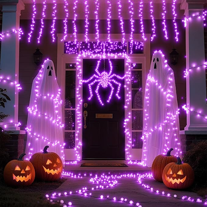 TingMiao Halloween Purple Fairy Lights Battery Operate, 7.2ft 20 LEDs String - Image 8