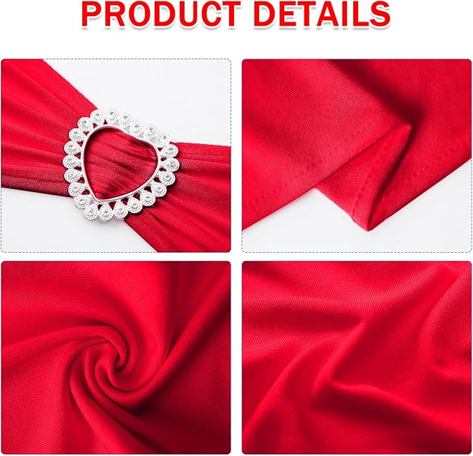Howhic Pack of 30 Spandex Chair Sashes Bows Stretch Chair Cover Band - Image 3