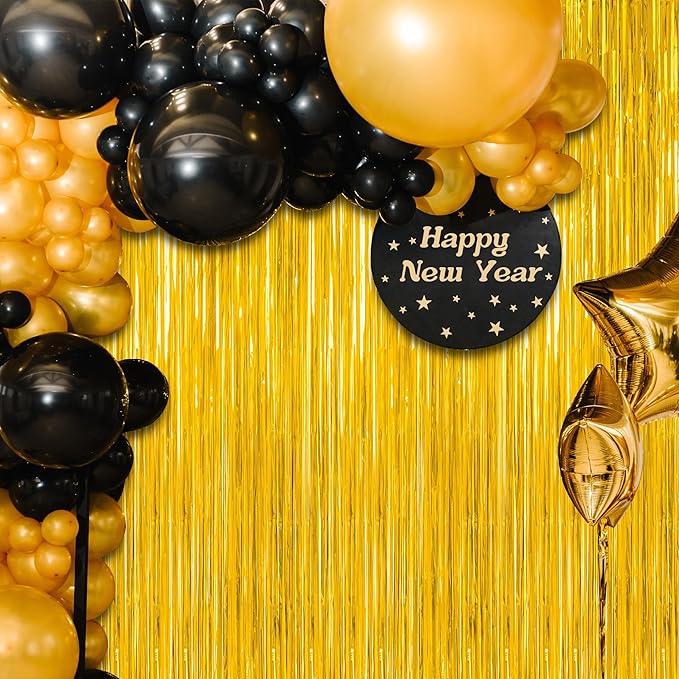 12 Pack 2025 Graduation Decorations, 3.28 FT x 7.05 FT Gold Backdrop Curtains - Image 7