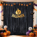 Black Backdrop Curtain 4.8x8FT Halloween Backdrop Sparkly Sequin Party by MoKoHouse