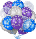 Skylety 40 Pieces Snowflake Balloons Bulk Winter Transparent Snowflake Latex by Skylety