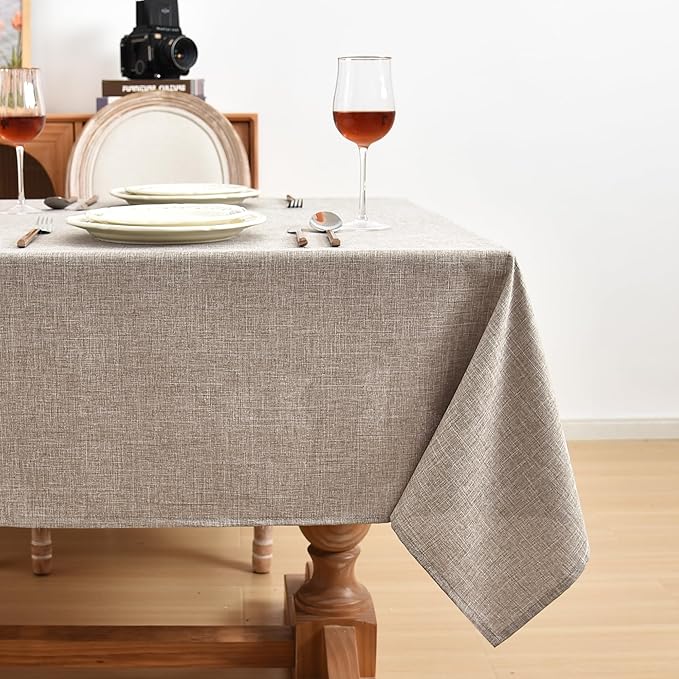 Fitable Faux Linen Tablecloths for Rectangle Tables - Image 3