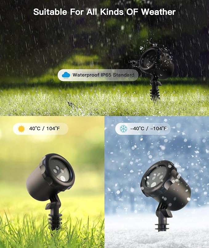 Christmas Projector Lights Outdoor, 3 Color Laser Light Projector, Waterproof - Image 3