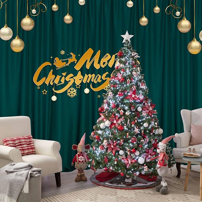 MYSKY HOME 10ft x 8ft Green Backdrop Curtains - Image 4