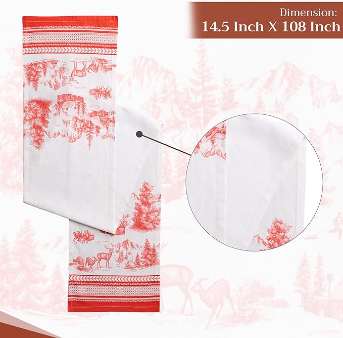 Maison d' Hermine Table Runner 100% Cotton Single Layer Table Runners 108 - Image 4