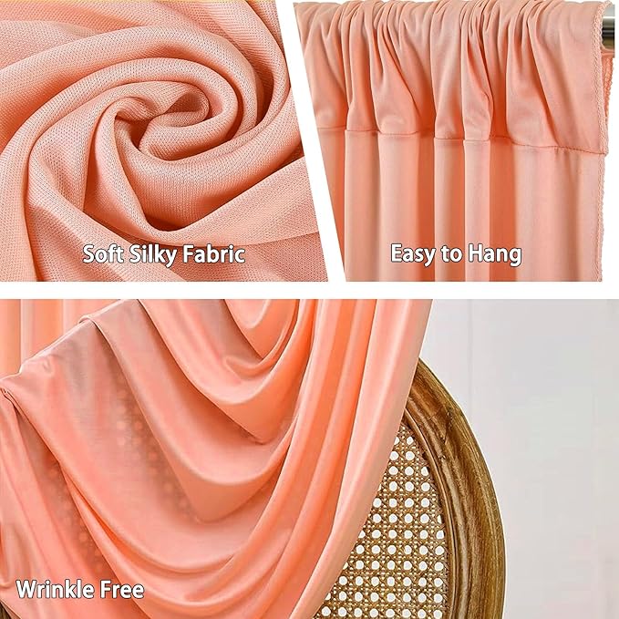 10 x 7 Feet Rose Gold Backdrop Curtain - Image 3