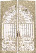 25Pcs Light Gold Glitter Laser Cut Wedding Invitation Kits by HomeKitchen