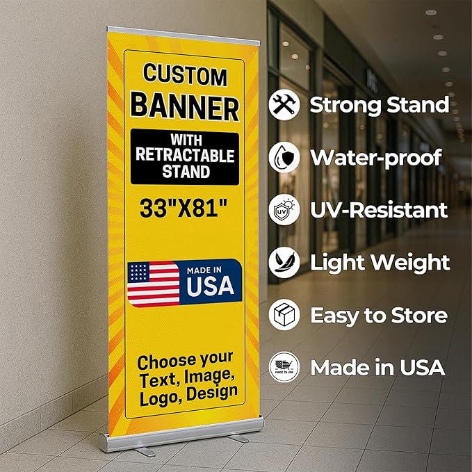 Custom Retractable Banner With Stand By Dreamcontroller | Personalized Roll Up - Image 5