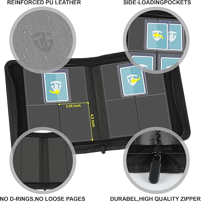 Toploader Binder, Holds 112 Toploaders, 4 Pocket Top Loader Binders - Image 3