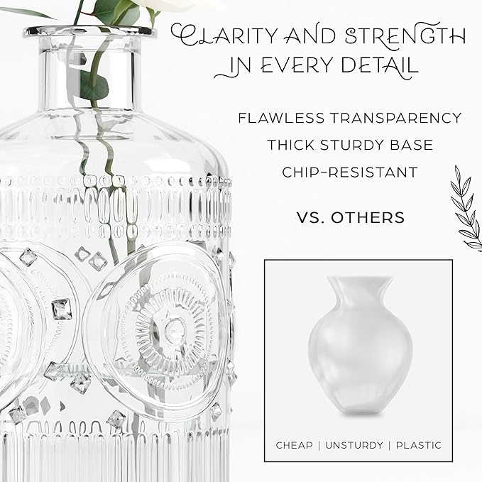 Gather & Bloom Creations 5 Piece Mini Bud Vase Set – Clear Glass Small Vases in - Image 6