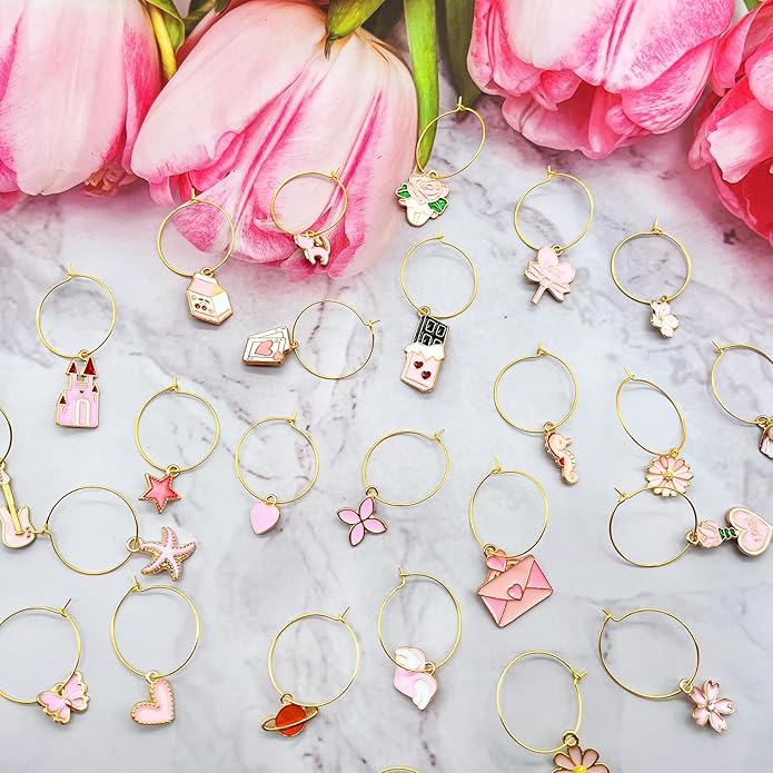 30PCS Wine Glass Charms Identification Markers - Image 2