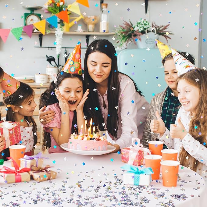 MARFOREVER Holographic Star Confetti, Glitter Star Confetti Birthday Star - Image 4