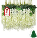 48 Pcs of Wisteria Hanging Flowers, 3.75 Ft Fake Flower Strings, Artificial by Unknown