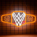 Wrestling Neon Sign for Wall Decor, Dimmable LED Boxing Belt Championship Neon by Mingxigo
