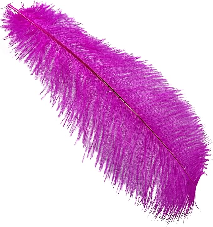 Happy Feather 16-18 inch Fuchisa Ostrich Feathers Craft - Image 3