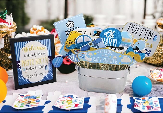 Boy Baby Shower Photo Booth Props - Image 8