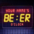 Personalized Beer O'Clock Neon Sign, Custom Wall Sign by LULMicaLedSign
