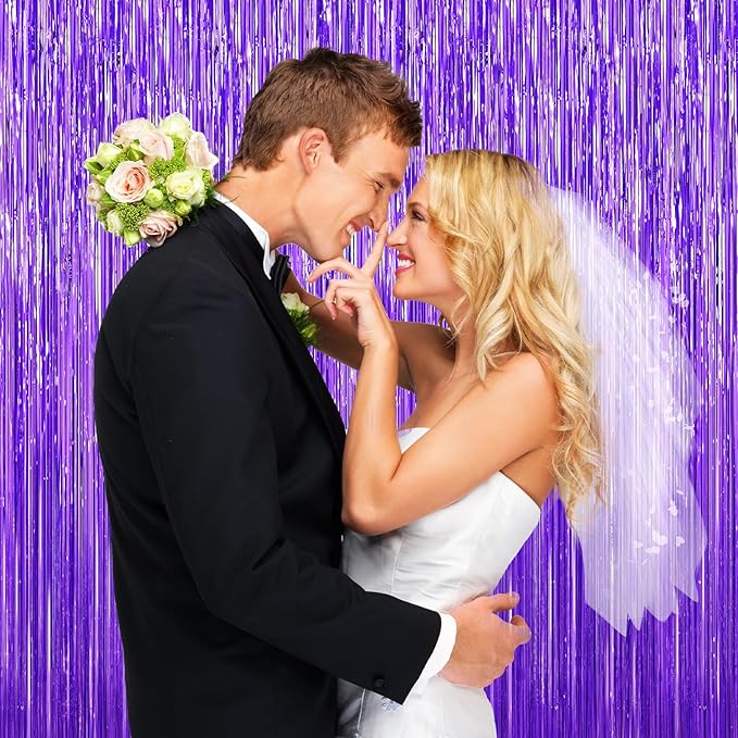 Purple Foil Curtain Backdrop - Image 2