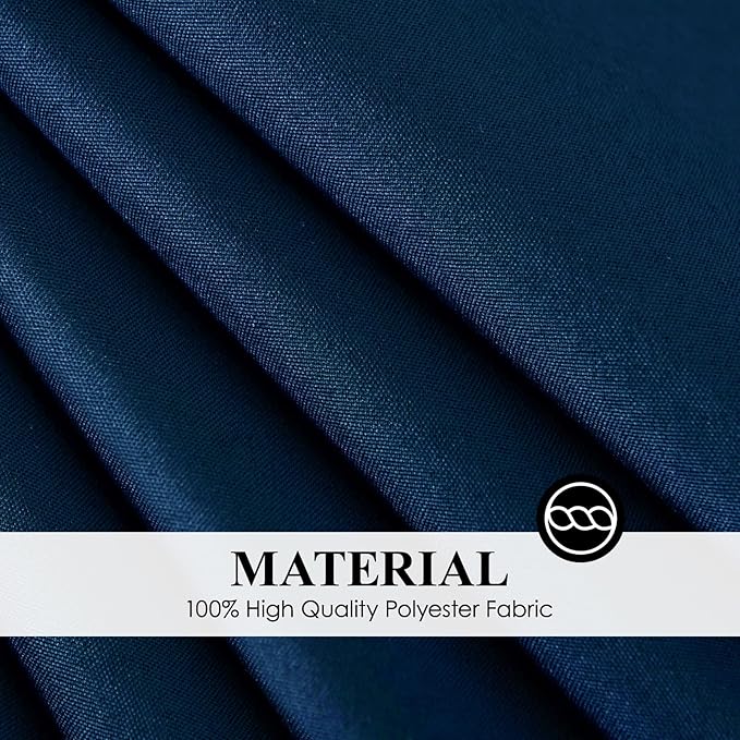 Round Tablecloth 120 Inch Tablecloth 6 Pack Navy Blue Table Cloths Washable - Image 5
