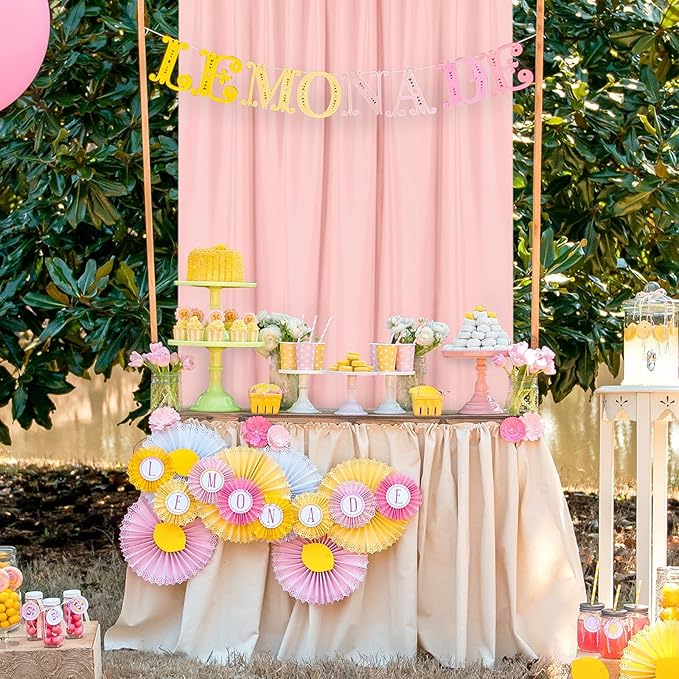 DWCN 10x7 FT Blush Pink Backdrop Curtains - Image 7