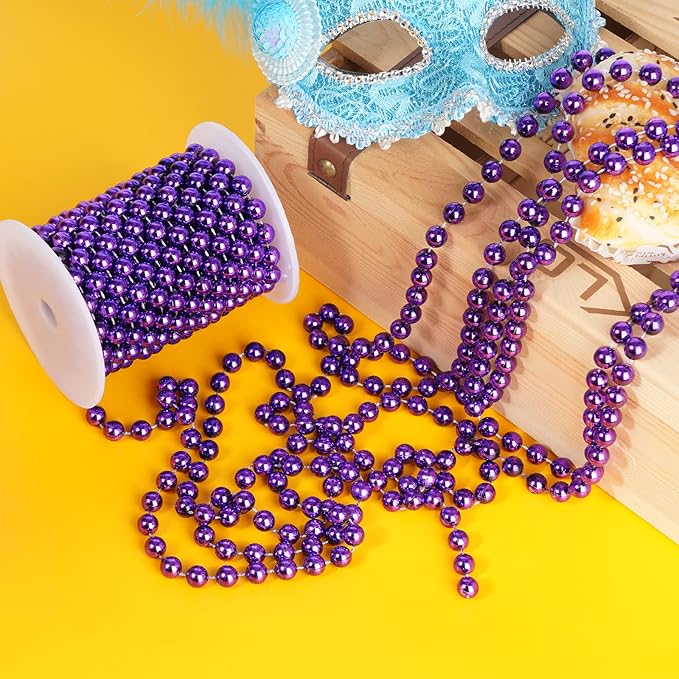 Faux Purple Pearl Beads Garland - Image 3