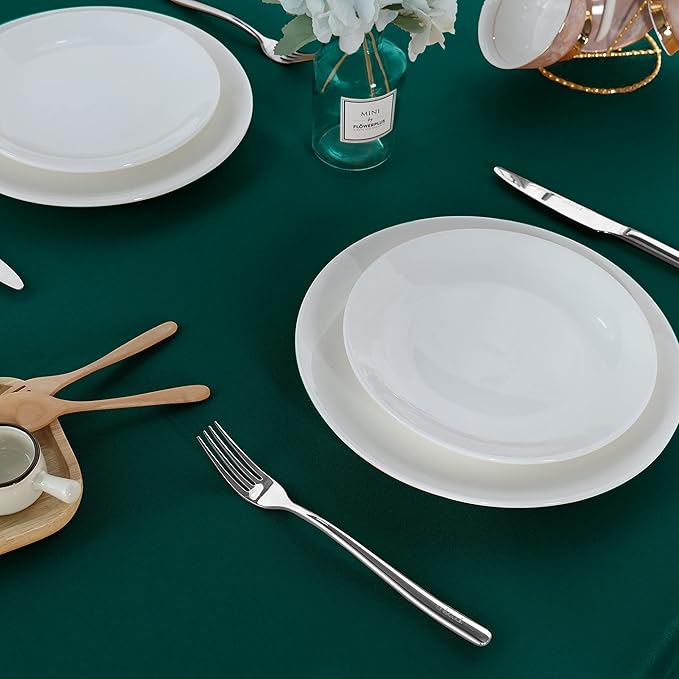 Fitable Rectangle Tablecloth Stain and Wrinkle Resistant Washable Polyester - Image 4