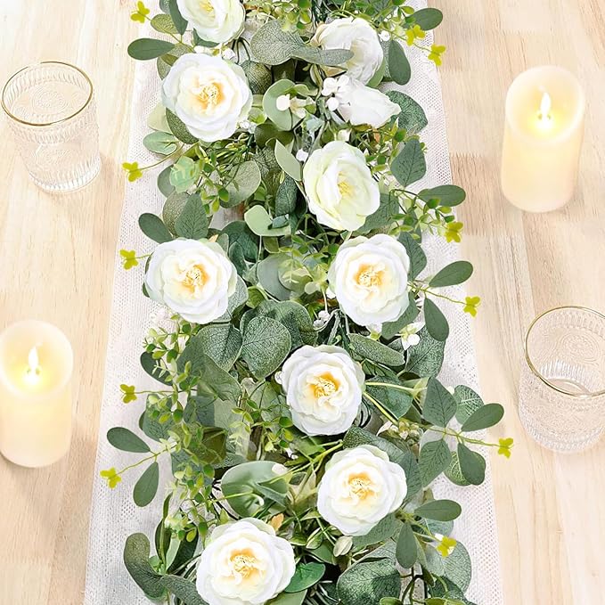 ASTRYAS 2 Pack 6.23Ft Artificial Eucalyptus Garland by ASTRYAS