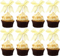 24 PCS Bow Cupcake Toppers Bow Cupcake Picks Bowknot Birthday Party Decorations by ZHUOWEISM