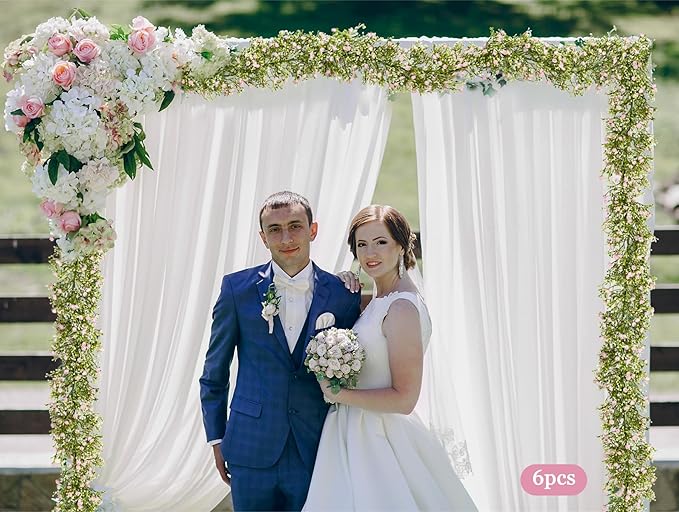 2 Pcs 5.8ft Artificial Baby Breath Flower Vines, Babys Breath Artificial - Image 4