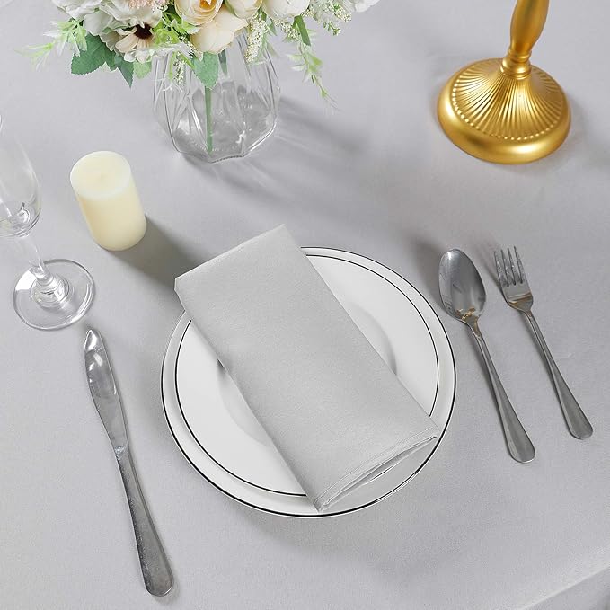 Cloth Napkins 20x20 inch Washable Polyester Dinner Napkins Soft Table Napkins - Image 7