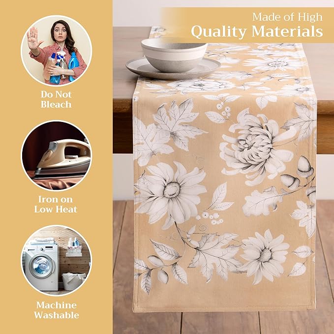 Maison d' Hermine Table Runner 100% Cotton Double Layer Table Runners 72 inches - Image 3