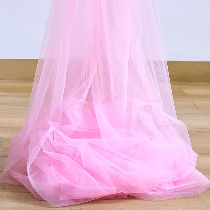 Pink Tulle Backdrop Curtain for Parties Girls Baby Shower 10ft X 8ft Light Pink - Image 7
