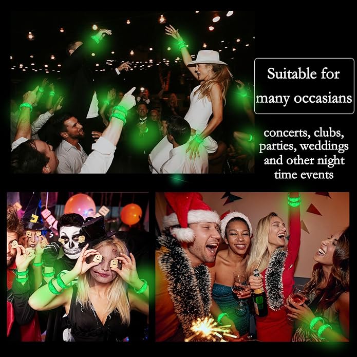 100 Pcs LED Bracelets Sound Activated - Image 4