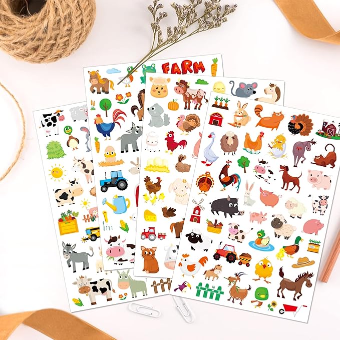 Farm Animal Stickers Cute Farm Barnyard Cow Sheep Horse Decal Sticker 875 - Image 4