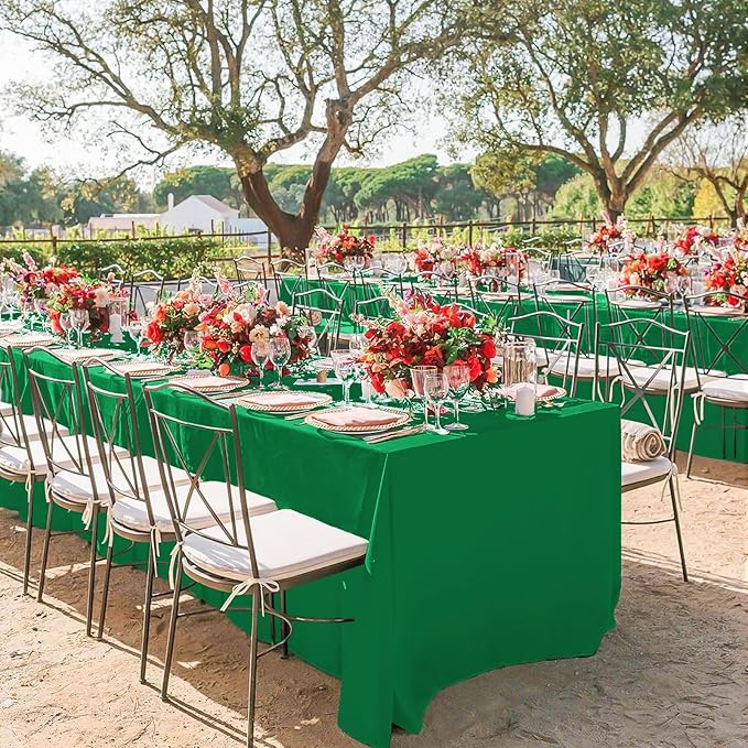 6 Pack Green Tablecloths for 6ft Rectangle Tables 60 x 102 Inch - Image 5