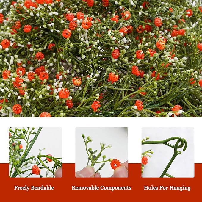 2 Pcs 5.8ft Artificial Baby Breath Flower Vines, Babys Breath Artificial - Image 3