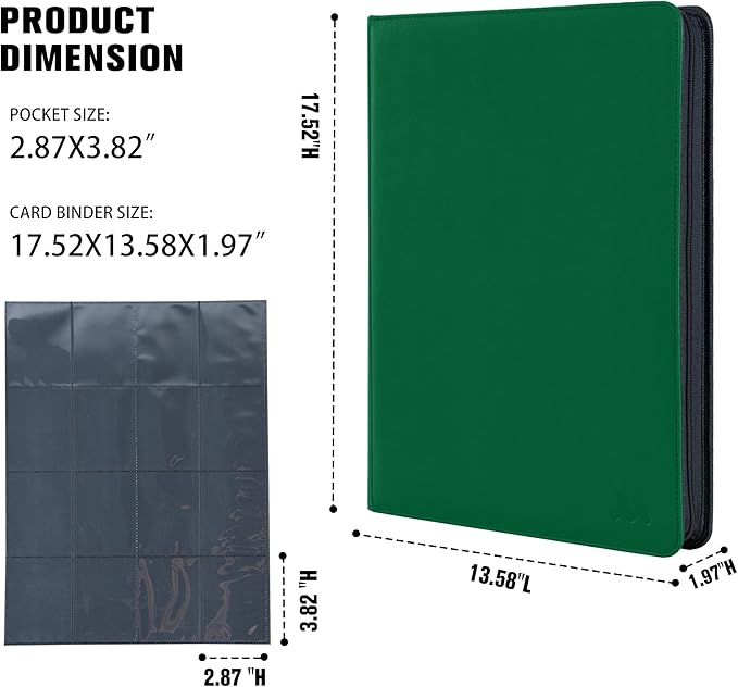 Premium 1000+ Pockets Card Binder, 16 Pockets Trading Card Binder Ringless Side - Image 6