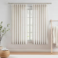 Vision Home Natural Pinch Pleated Semi Sheer Curtains Textured Linen Blended by VisionHome