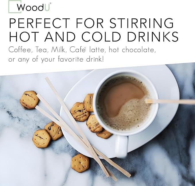 Premium 7" Wooden Coffee Stir Sticks - Image 5