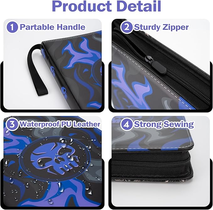 9 Pocket Card Binder for MTG/YGO/PTCG/Game Cards, Holds 900 Cards, Premium Card - Image 4