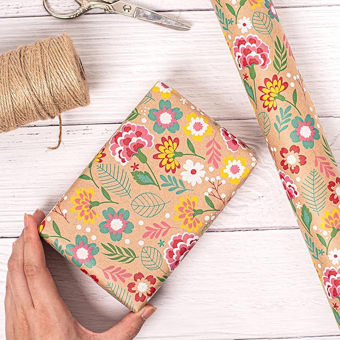 RUSPEPA Kraft Wrapping Paper Roll - Image 2