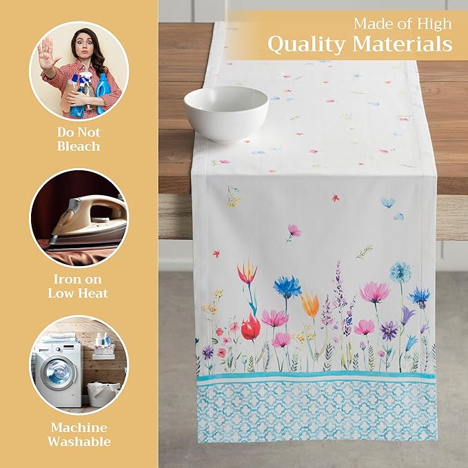 Maison d' Hermine Table Runner 100% Cotton Double Layer Table Runners 72 inches - Image 3